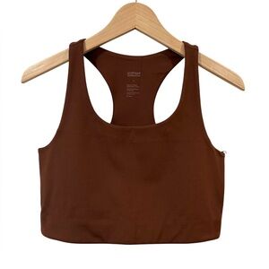 Girlfriend Collective women’s Paloma Racerback sports Bra Large brown NWT